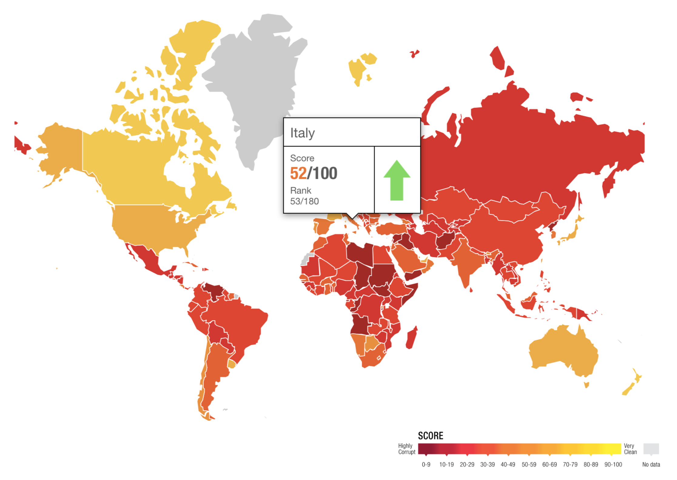 Indice sulla percezione della corruzione: Italia al 53° posto nel mondo foto 1