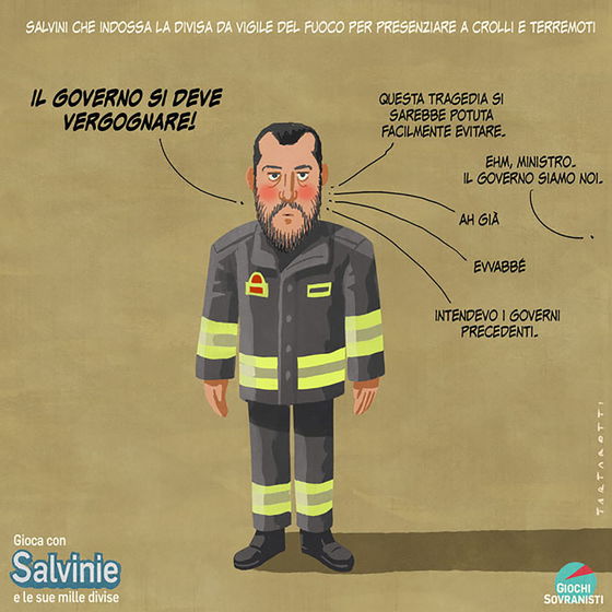 «Salvini e i suoi accessori»: le illustrazioni satiriche di Stefano Tartarotti foto 3