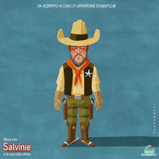 «Salvini e i suoi accessori»: le illustrazioni satiriche di Stefano Tartarotti foto 8