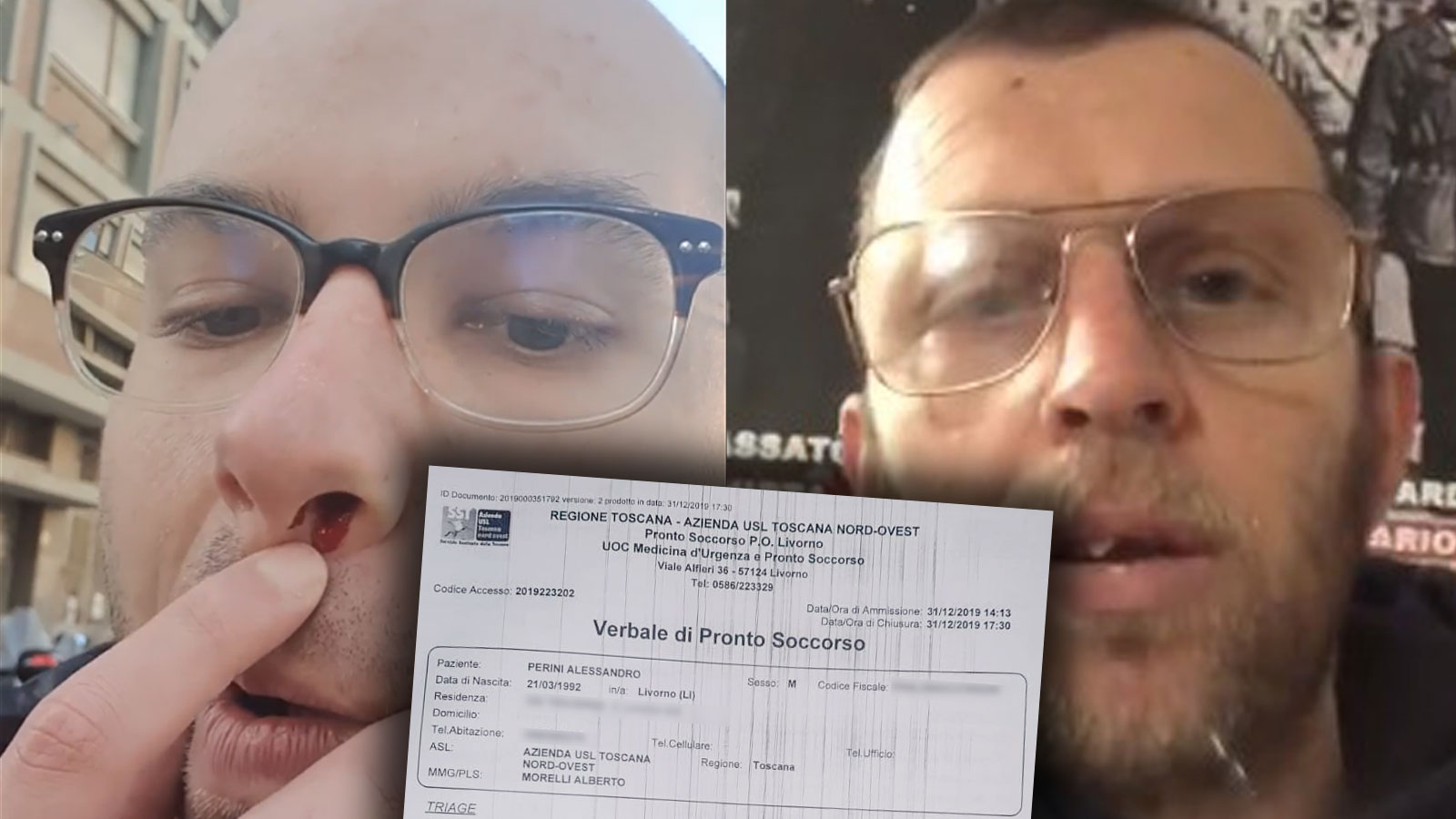 A Livorno «i comunisti aggrediscono i leghisti»: i video dei due protagonisti Alessandro Perini e Lenny Bottai