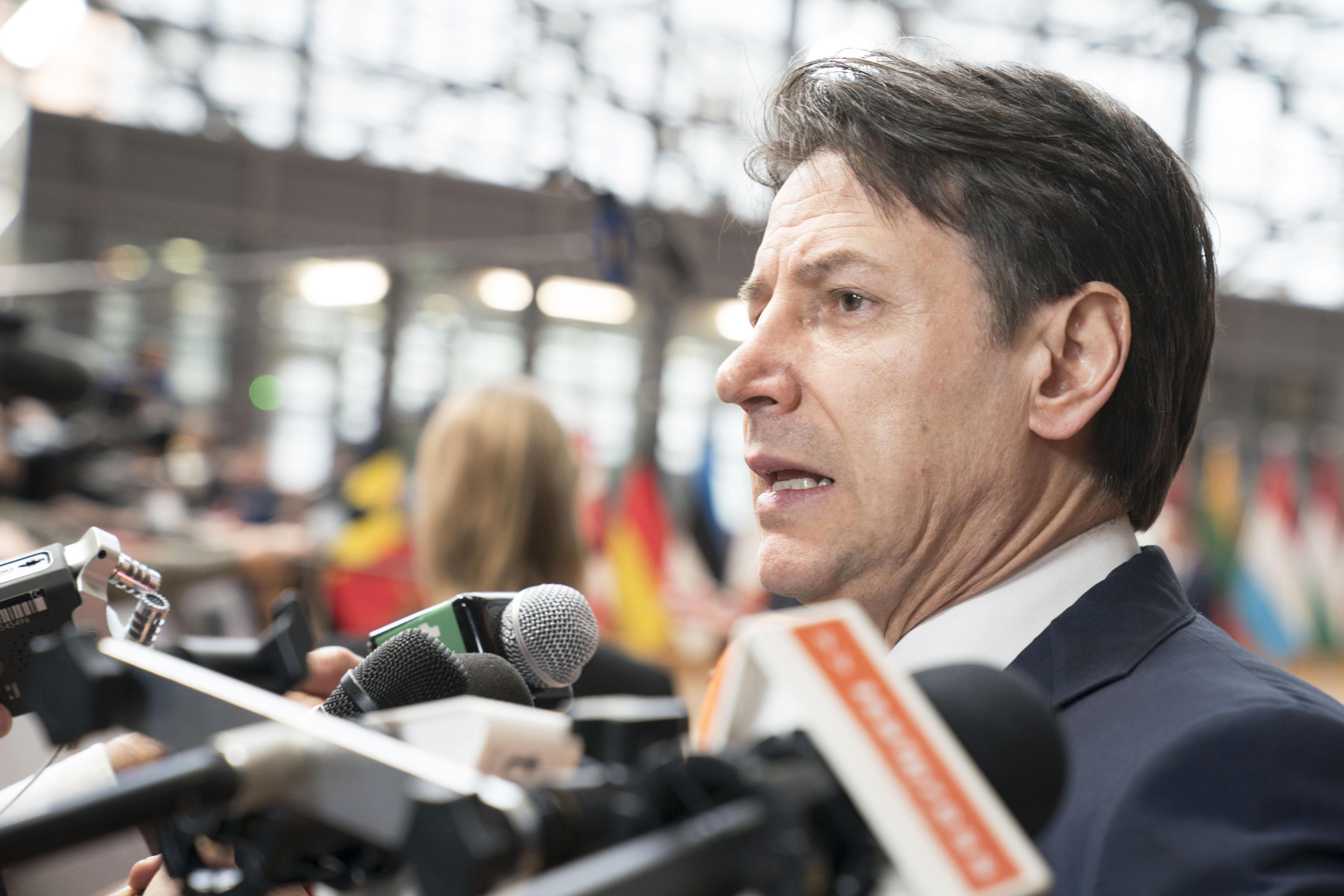 Il presidente del Consiglio, Giuseppe Conte, al vertice europeo a Bruxelles, 20 febbraio 2020. ANSA/FILIPPO ATTILI/US PALAZZO CHIGI ++ NO SALES, EDITORIAL USE ONLY ++