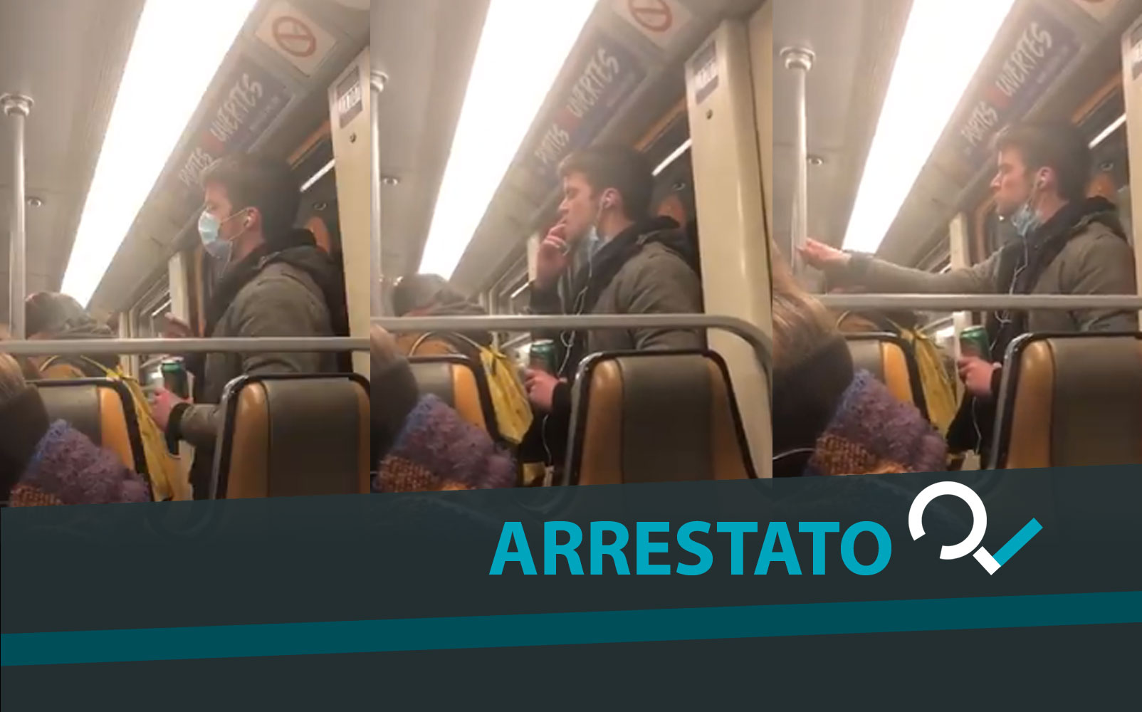Coronavirus. Il video del ragazzo che si toglie la mascherina e si “pulisce” in metropolitana
