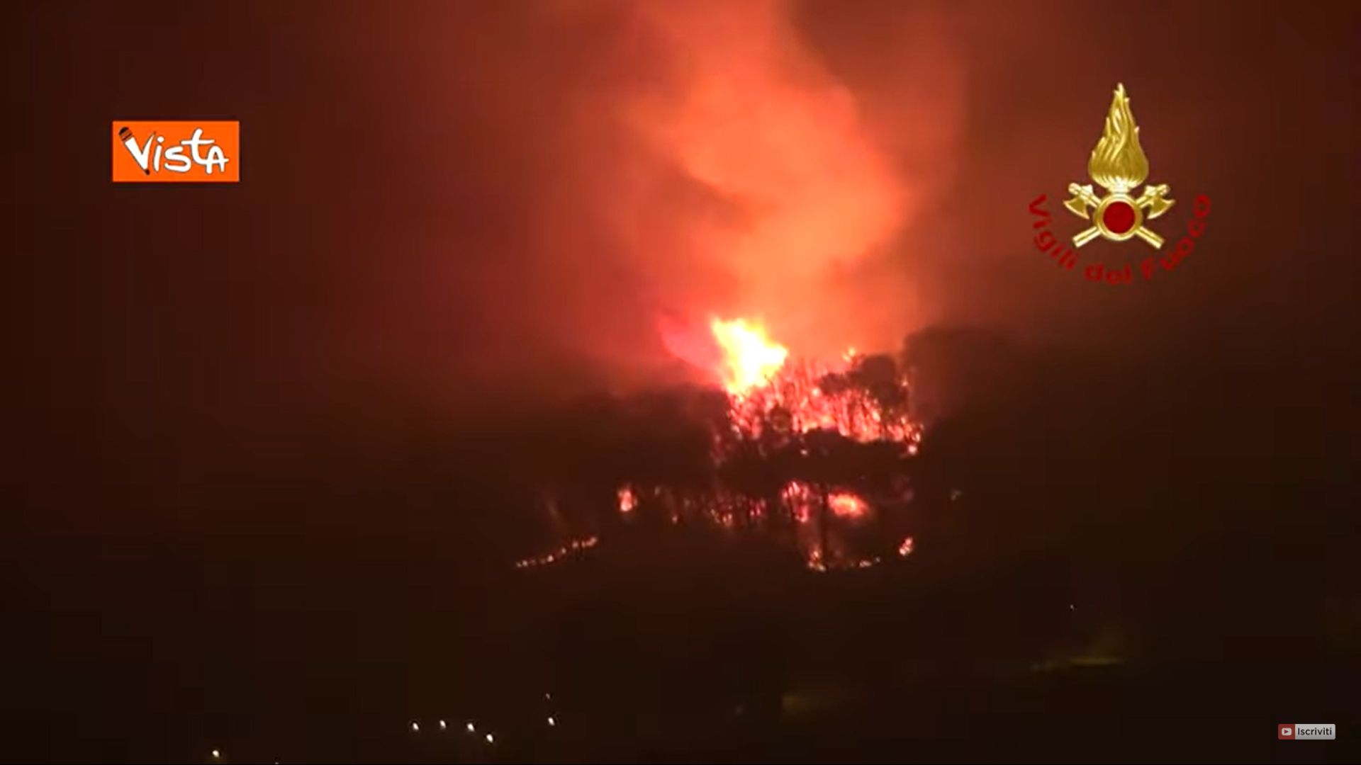 Rogo nel palermitano, a lavoro Vigili del fuoco e Canadair – Il video
