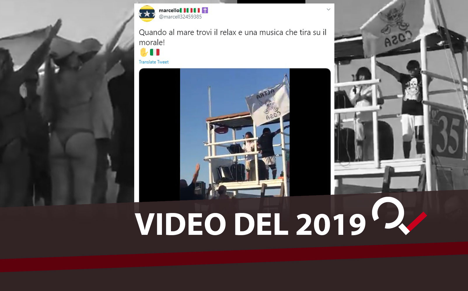 Fascisti in spiaggia cantano «Faccetta nera». Dove? Quando? Attenzione a non condividere storie vecchie