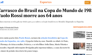 O Estado de Sao Paulo ricorda Paolo Rossi nel giorno della sua morte