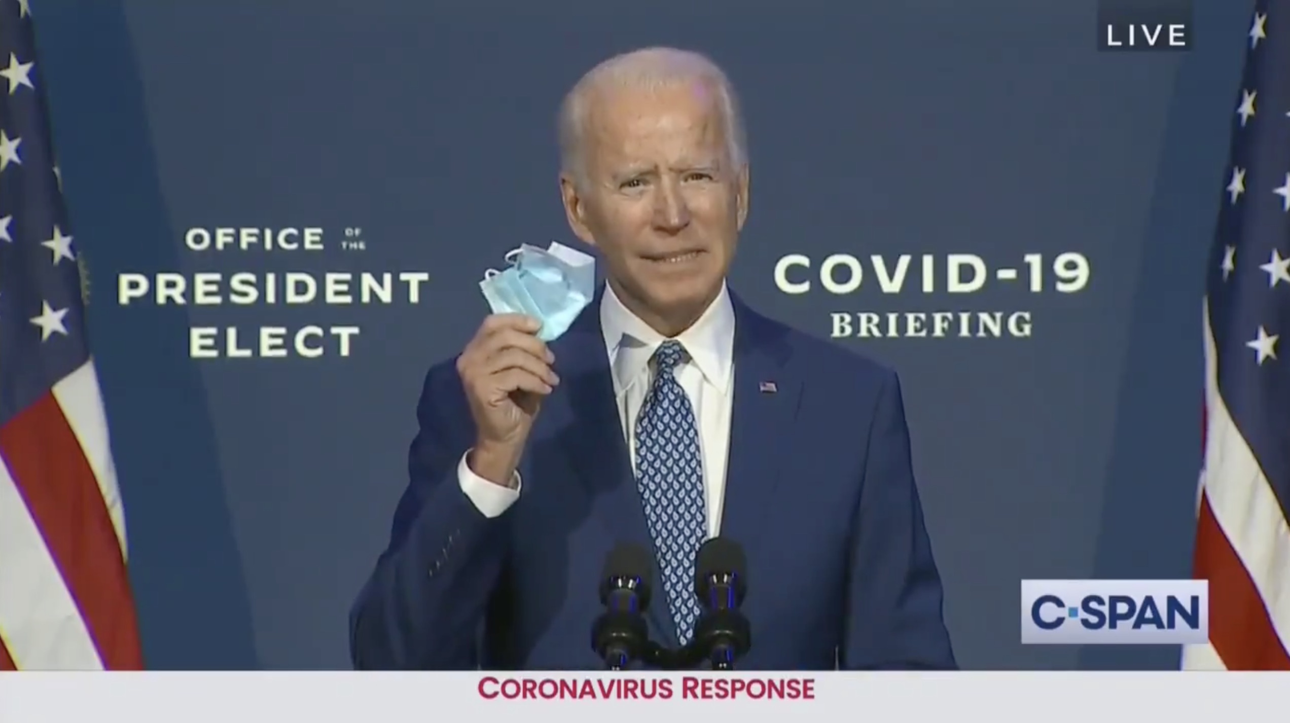Biden si affida subito alla scienza contro il Coronavirus. E ricorda: &laquo;Le mascherine non hanno colore politico&raquo; &ndash; Il video
