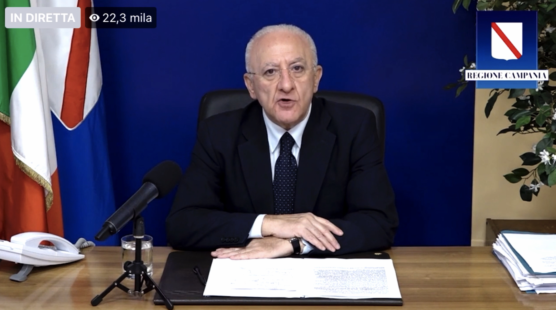 Coronavirus, in Campania nessuna deroga per gli spostamenti fra piccoli Comuni. De Luca annuncia l&rsquo;ordinanza &ndash; Il video