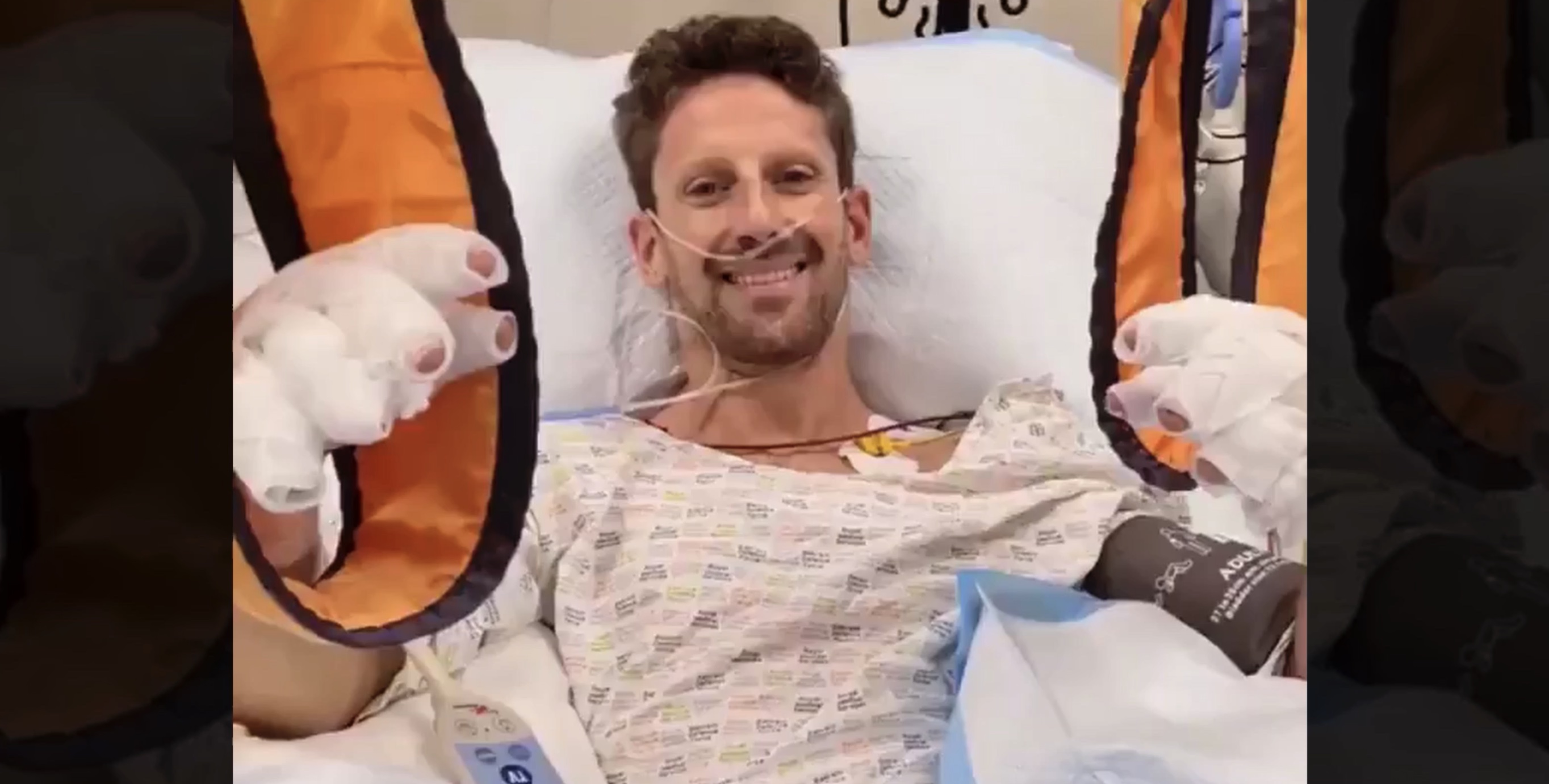 Grosjean miracolato parla dal letto in ospedale: &laquo;Ero contrario all&rsquo;Halo, ma senza non sarei qui&raquo; &ndash; Il video
