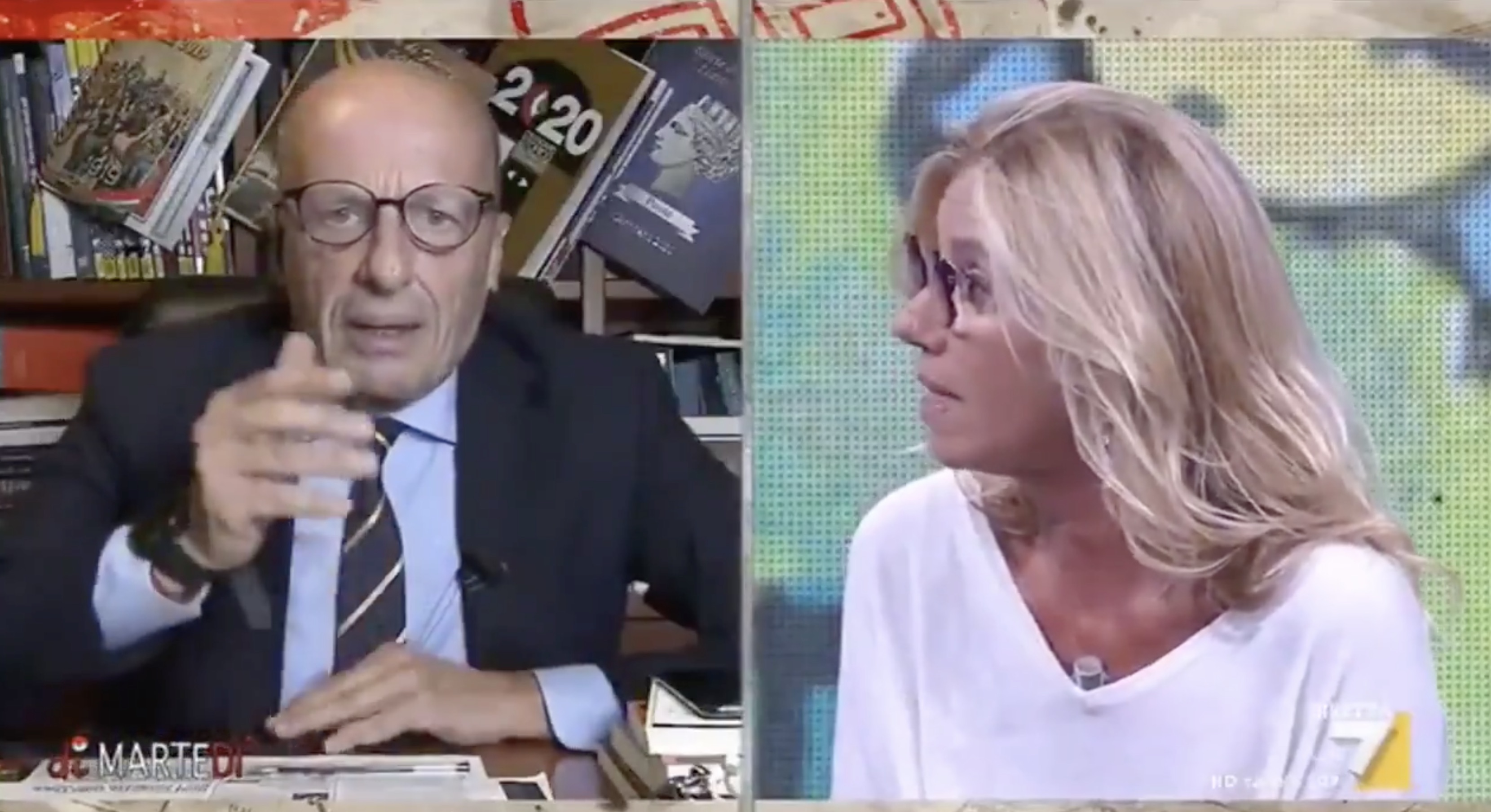 Scontro in tv tra De Gregorio e Sallusti. La giornalista: &laquo;Ma perch&eacute; chiama per nome solo me?&raquo; &ndash; Il video
