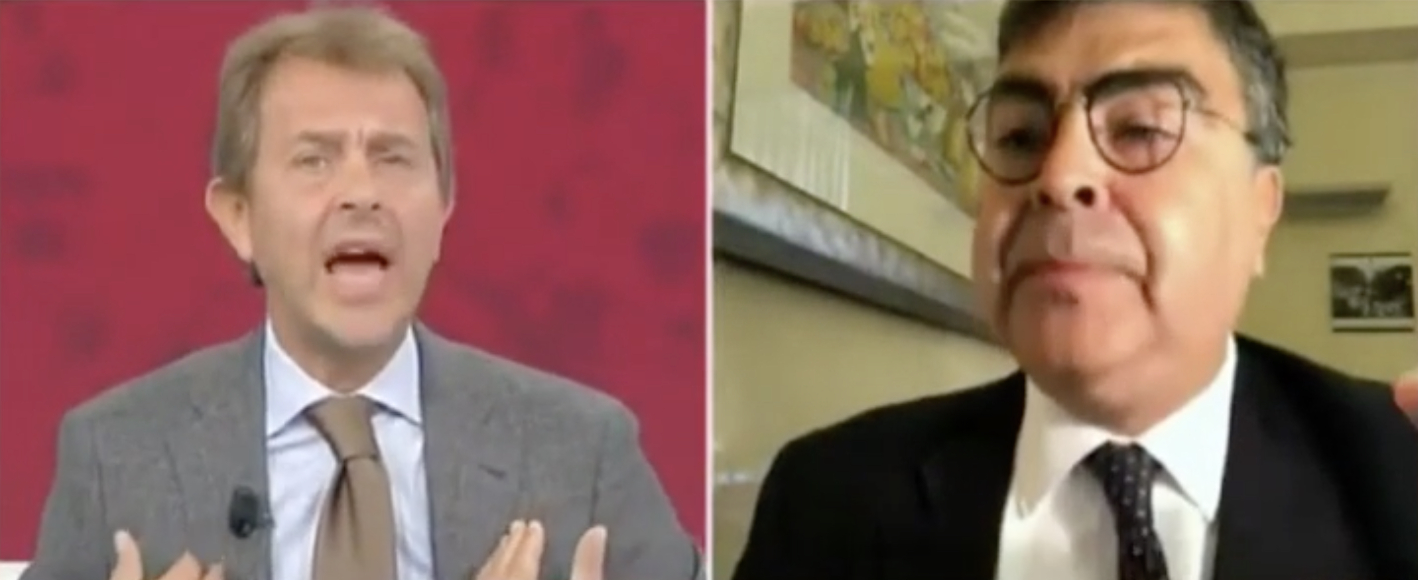 Scontro in tv Fiano-Giorgino, il deputato Pd: &laquo;Difendi la Lega&raquo;. E il giornalista del Tg1: &laquo;&Egrave; un&rsquo;intimidazione&raquo; &ndash; Il video