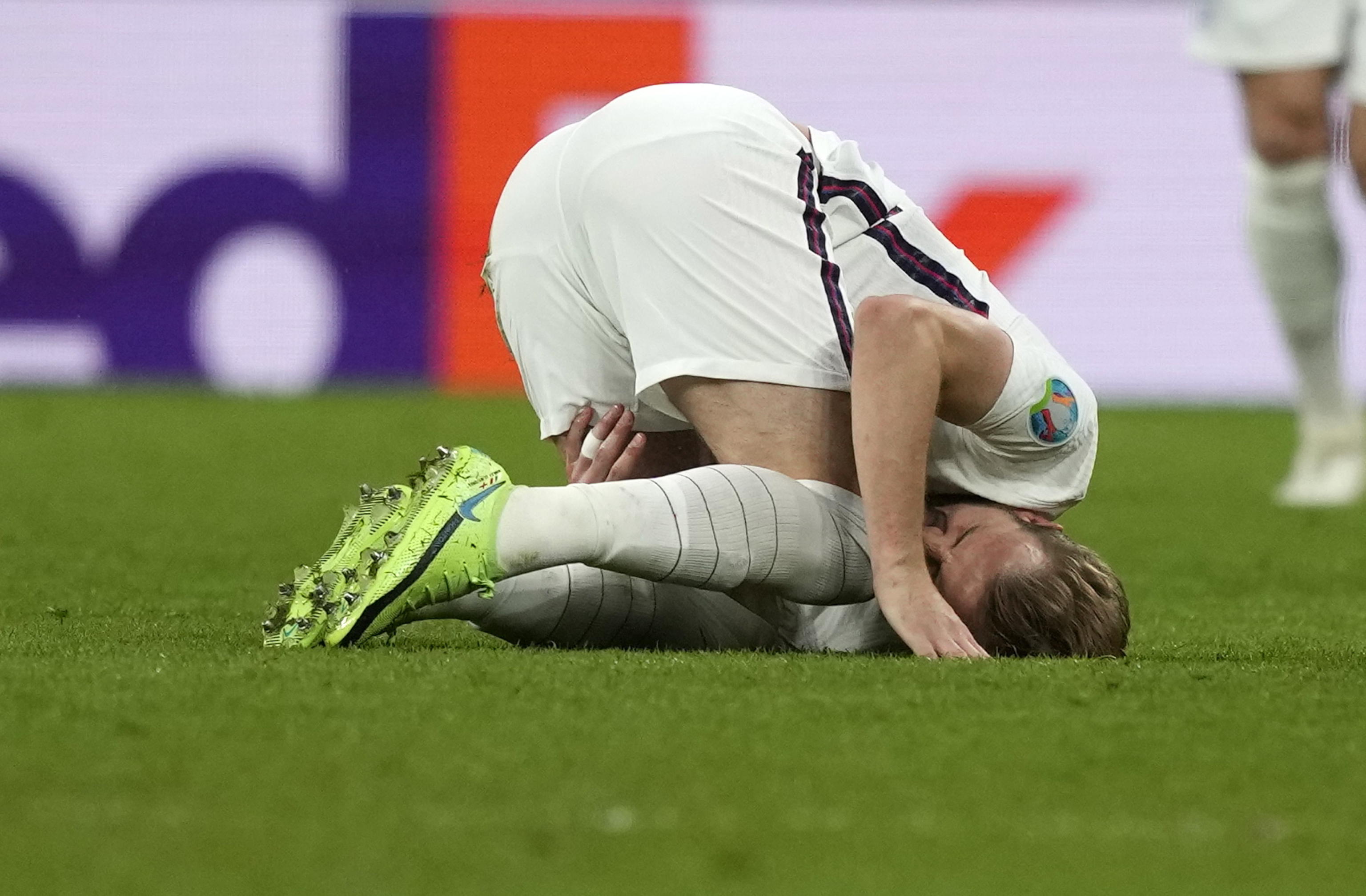 epa09338459 Harry Kane of England reacts during the UEFA EURO 2020 final between Italy and England in London, Britain, 11 July 2021.  EPA/Frank Augstein / POOL (RESTRICTIONS: For editorial news reporting purposes only. Images must appear as still images and must not emulate match action video footage. Photographs published in online publications shall have an interval of at least 20 seconds between the posting.)