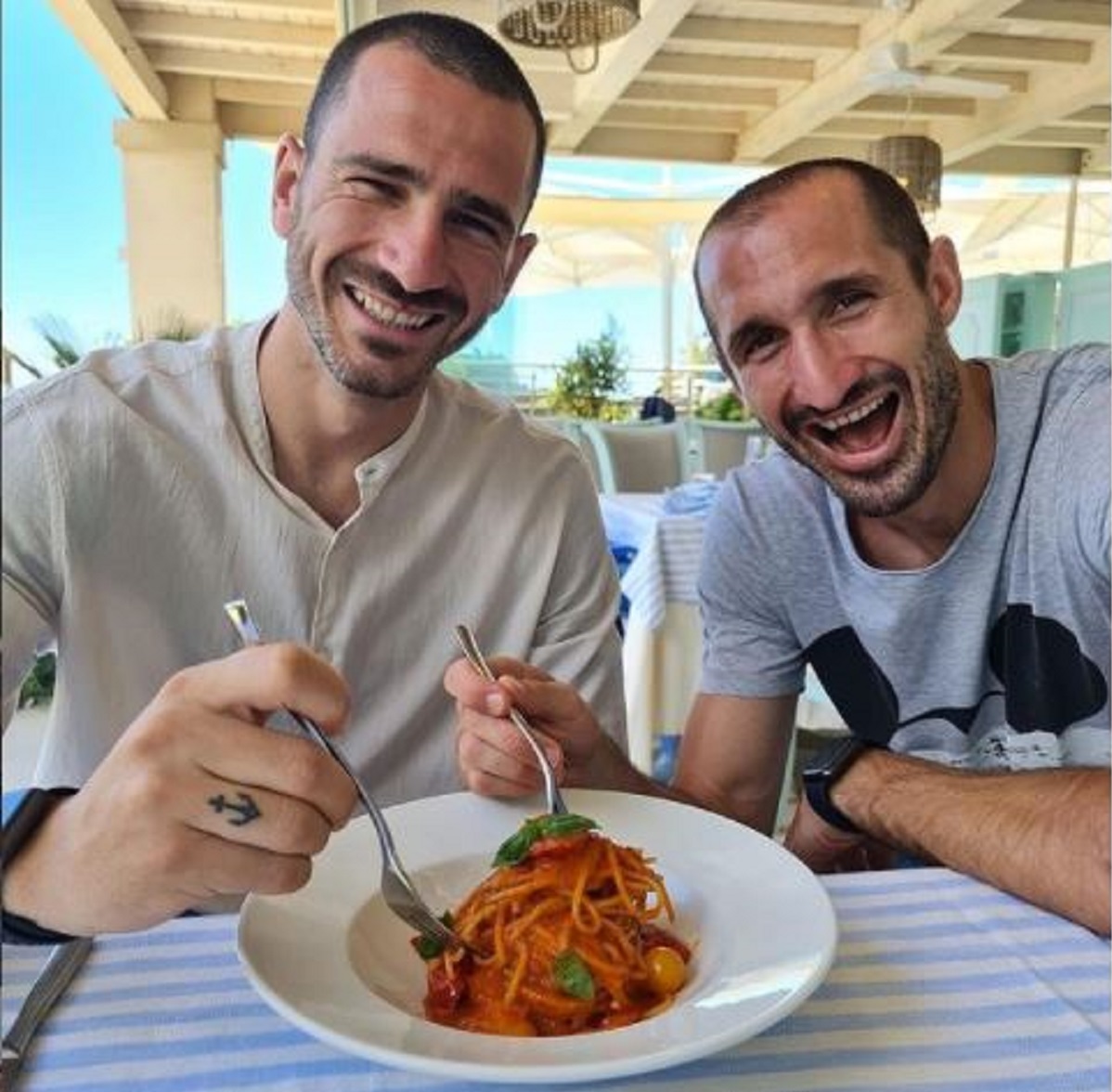 bonucci chiellini pastasciutta