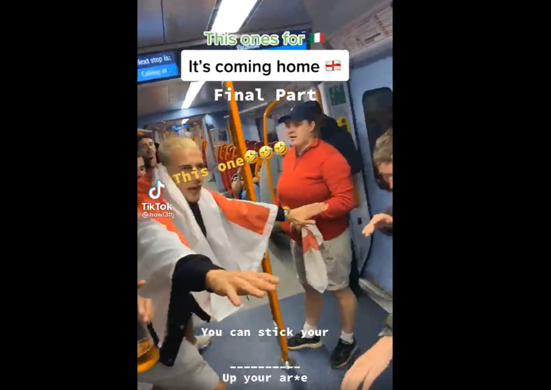 «Lamborghini, calzoni e linguine potete mettervele su per il …». La canzoncina di alcuni tifosi inglesi sulla metro di Londra – I video