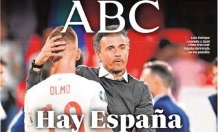 La prima pagina del quotidiano Abc dopo Italia-Spagna