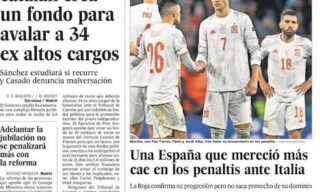 La prima pagina del quotidiano El Pais dopo Italia-Spagna