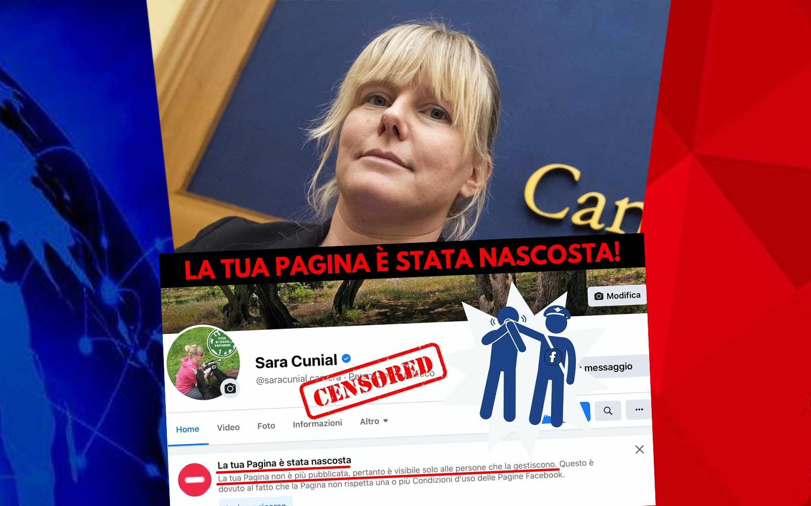 Oscurata la pagina Facebook di Sara Cunial, la deputata complottista NoVax. Qualcuno gioisce, inutilmente