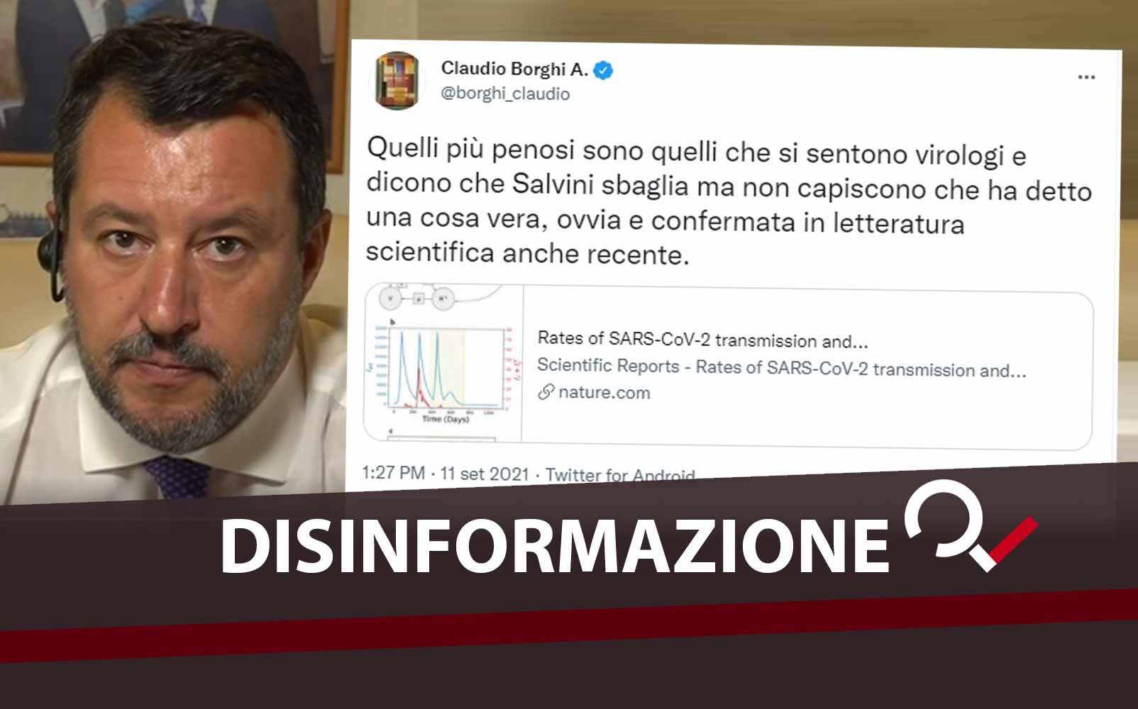 Uno studio citato da Claudio Borghi non conferma la tesi di Salvini «le varianti nascono come reazione al vaccino»