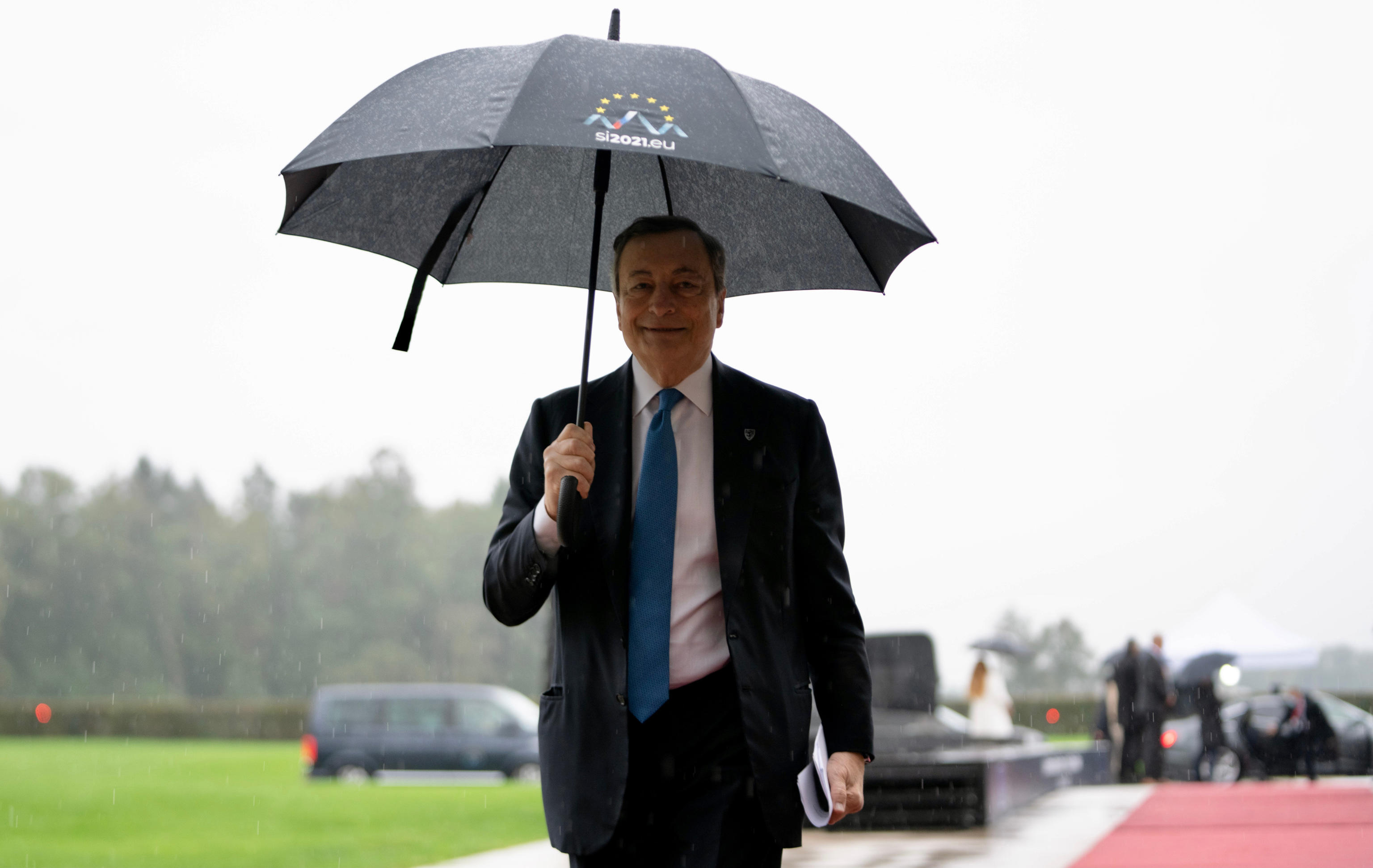 Il premier Mario Draghi a Brdo, in Slovenia, alla seconda giornata di lavori del vertice informale Ue-Balcani occidentali, 6 Ottobre 2021. ANSA/FILIPPO ATTILI/US/PALAZZO CHIGI