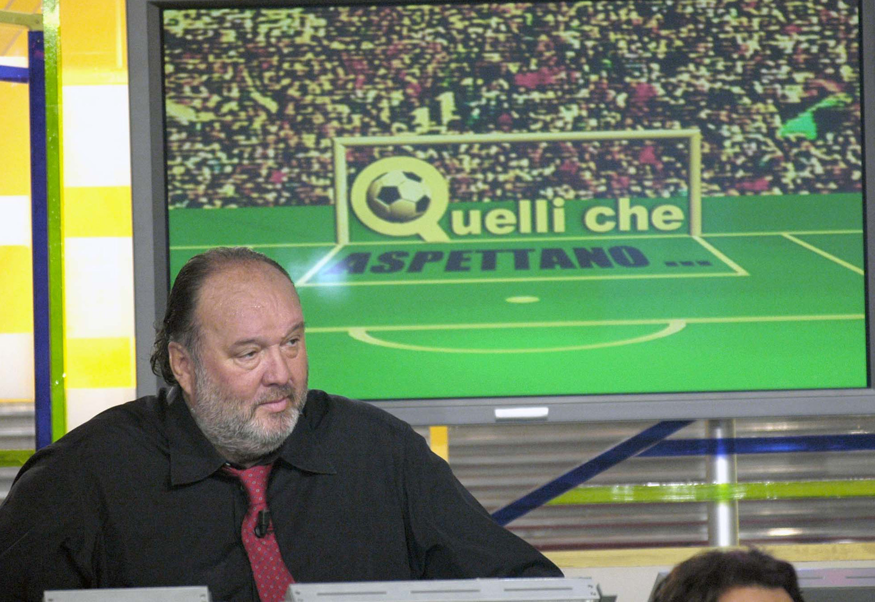 20060903- RAI : NUOVA SERIE DI ''QUELLI DEL CALCIO''  - Giampiero Galeazzi  nel corso della prima puntata della nuova serie della trasmissione sportiva 'Quelli del calcio'' in onda oggi su Raidue .  EMMEVI PHOTO /ANSA /JI