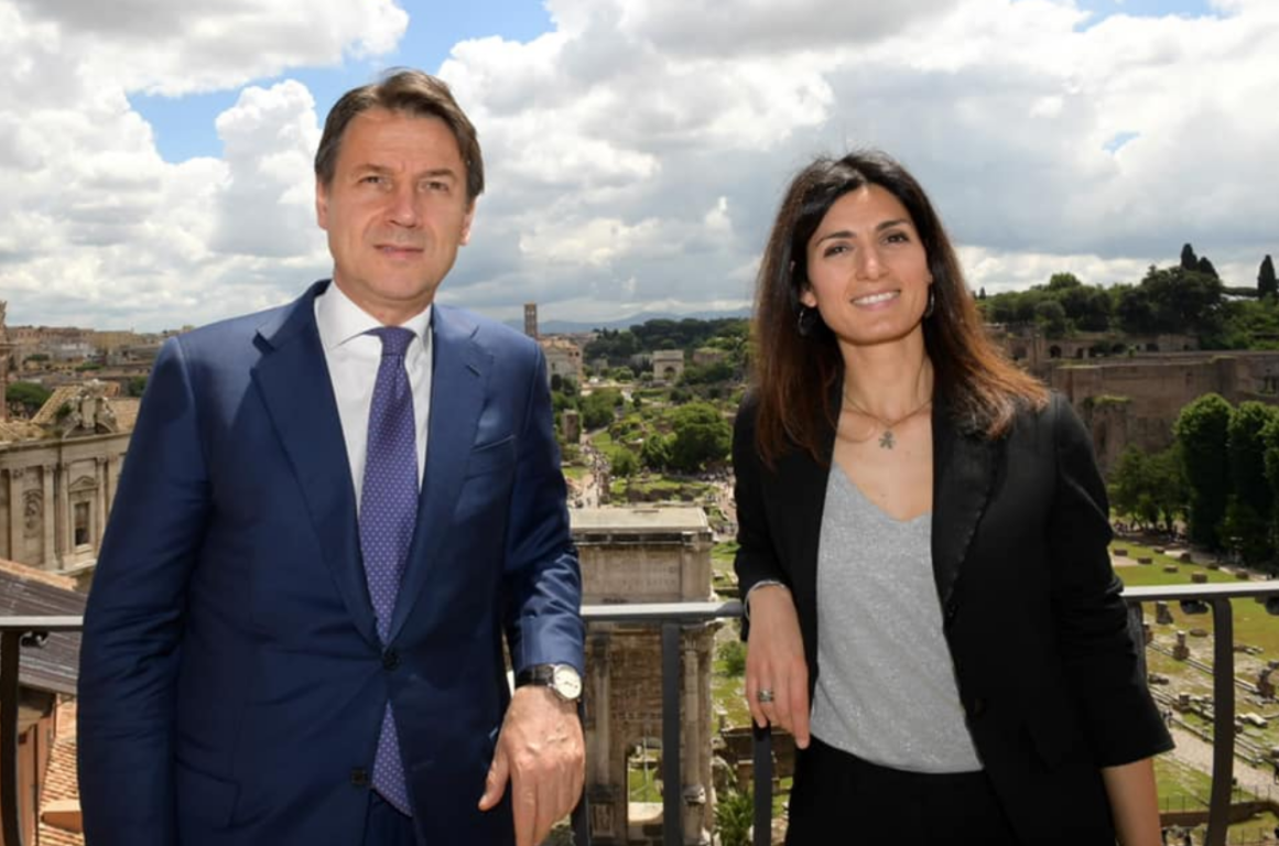 virginia raggi giuseppe conte