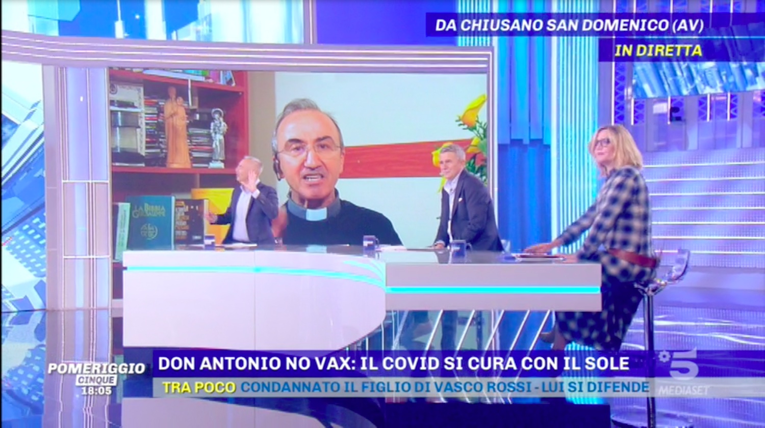 Dai talk show contro il vaccino alla quarantena, il parroco No vax annuncia il contagio: «Spero di tornare più forte di prima»