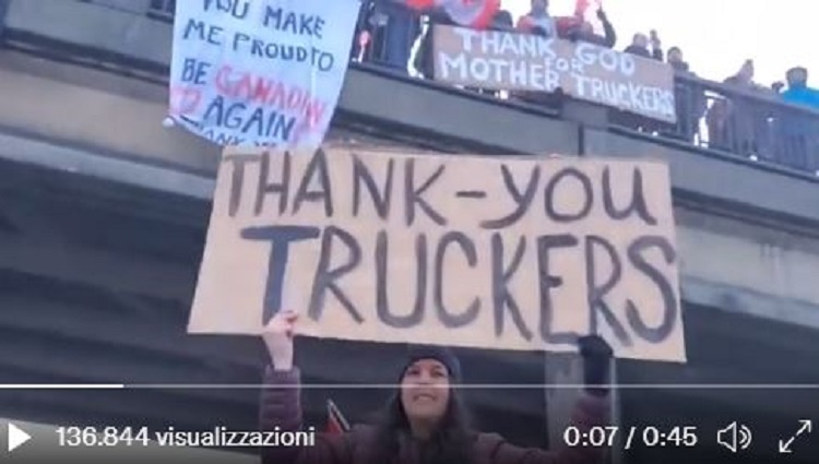 Truckers for Freedom: la protesta dei camionisti contro l’obbligo vaccinale di Canada e Usa – Il video