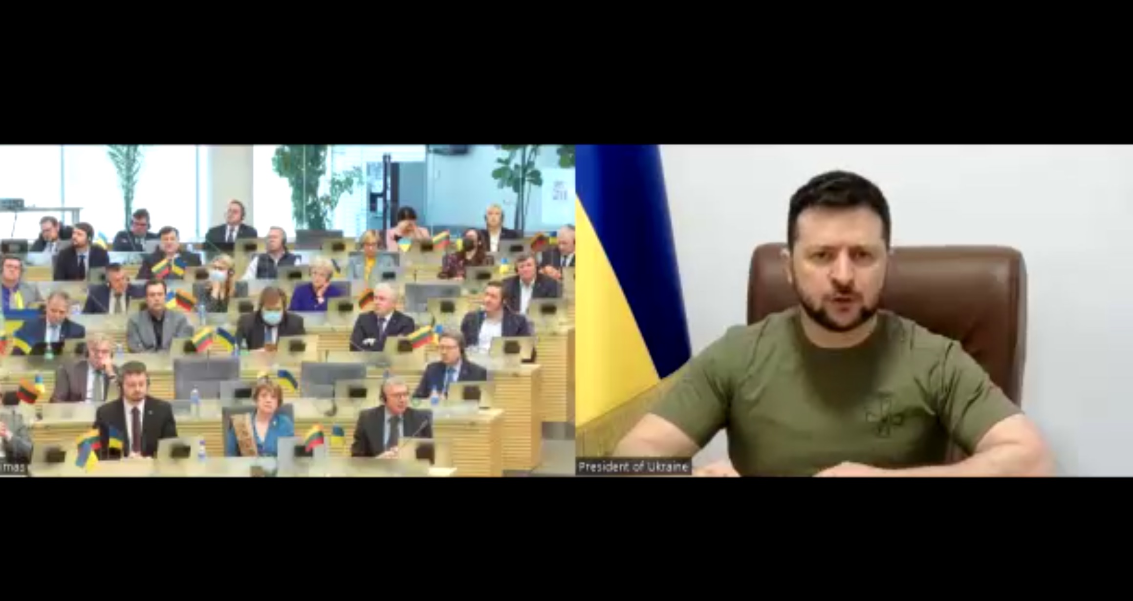 Zelensky al Parlamento lituano: «Torture e stupri dei russi anche sui bambini: senza stop al gas, l’Ue non costringerà Putin alla pace» – Il video