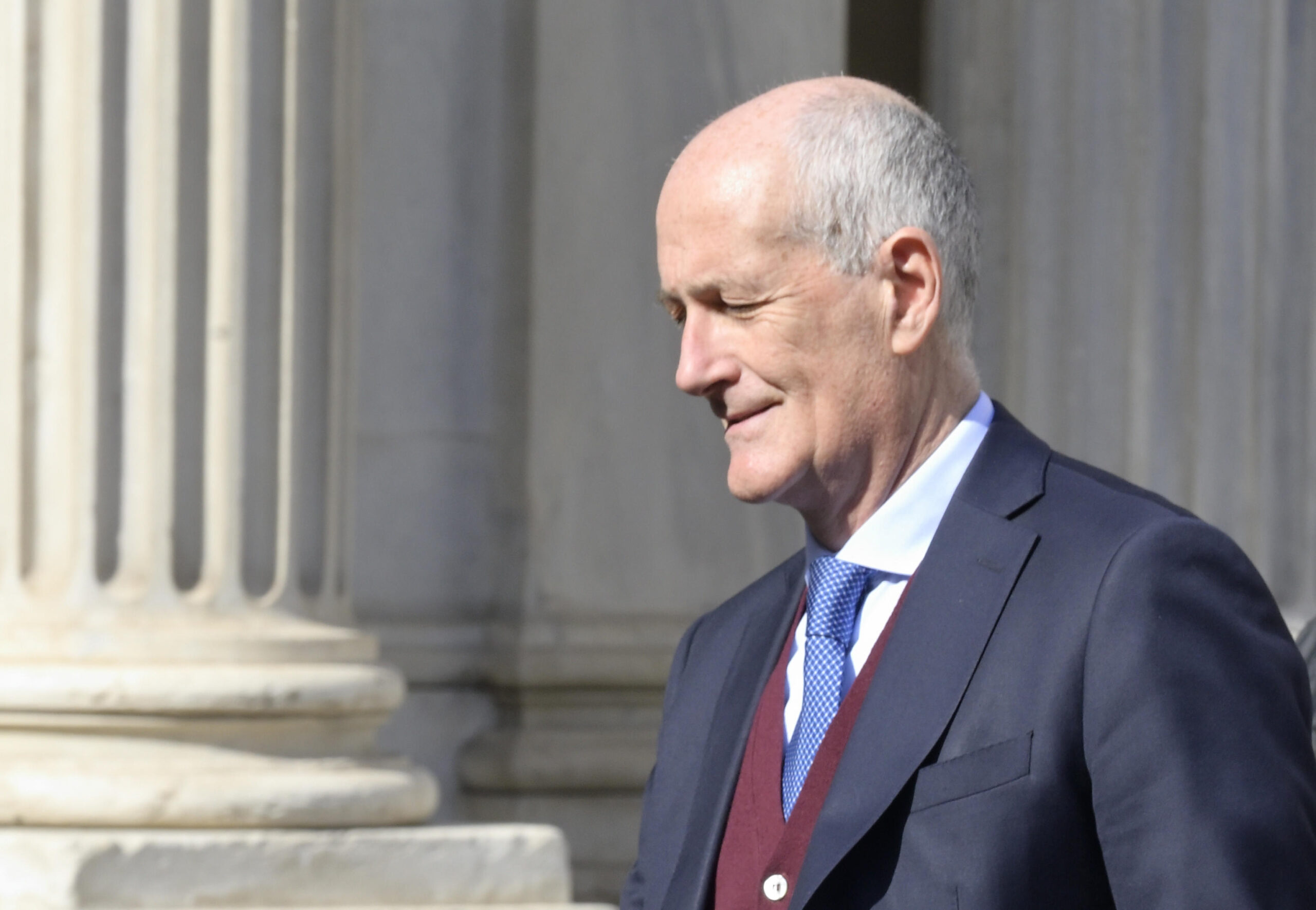 Il Direttore Generale del Dipartimento di Pubblica Sicurezza, Franco Gabrielli, in piazza Colonna a Roma, 24 febbraio 2022. ANSA/CLAUDIO PERI