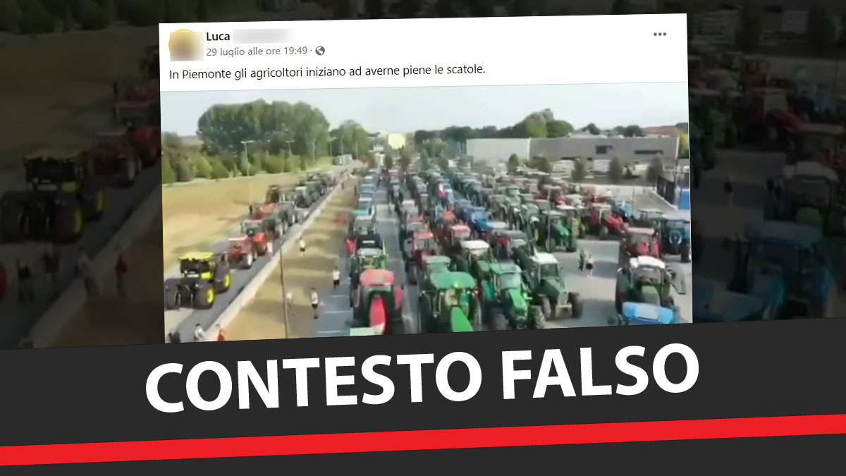 No! Questo video non mostra una protesta degli agricoltori in Piemonte