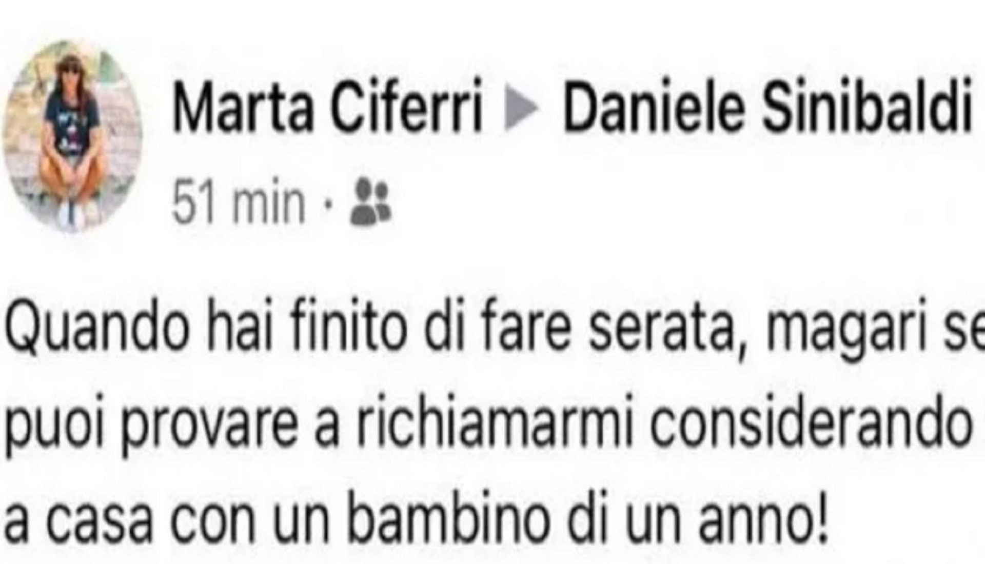 Il sindaco di Rieti esce a far serata, il rimprovero della moglie su Facebook diventa virale