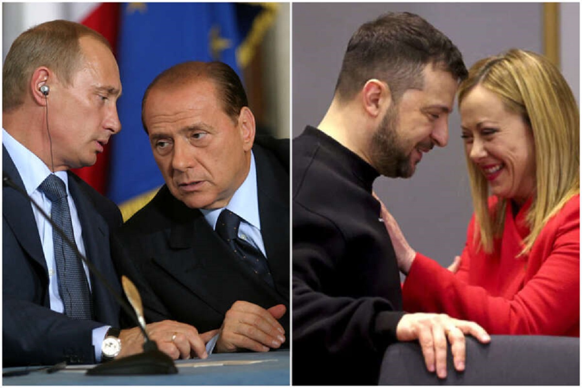 giorgia meloni silvio berlusconi volodymyr zelensky vladimir putin