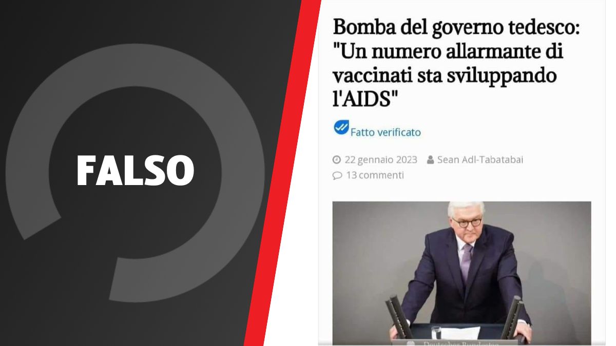 No! Il governo tedesco non ha mai affermato che «un numero allarmante di vaccinati sta sviluppando l’AIDS»