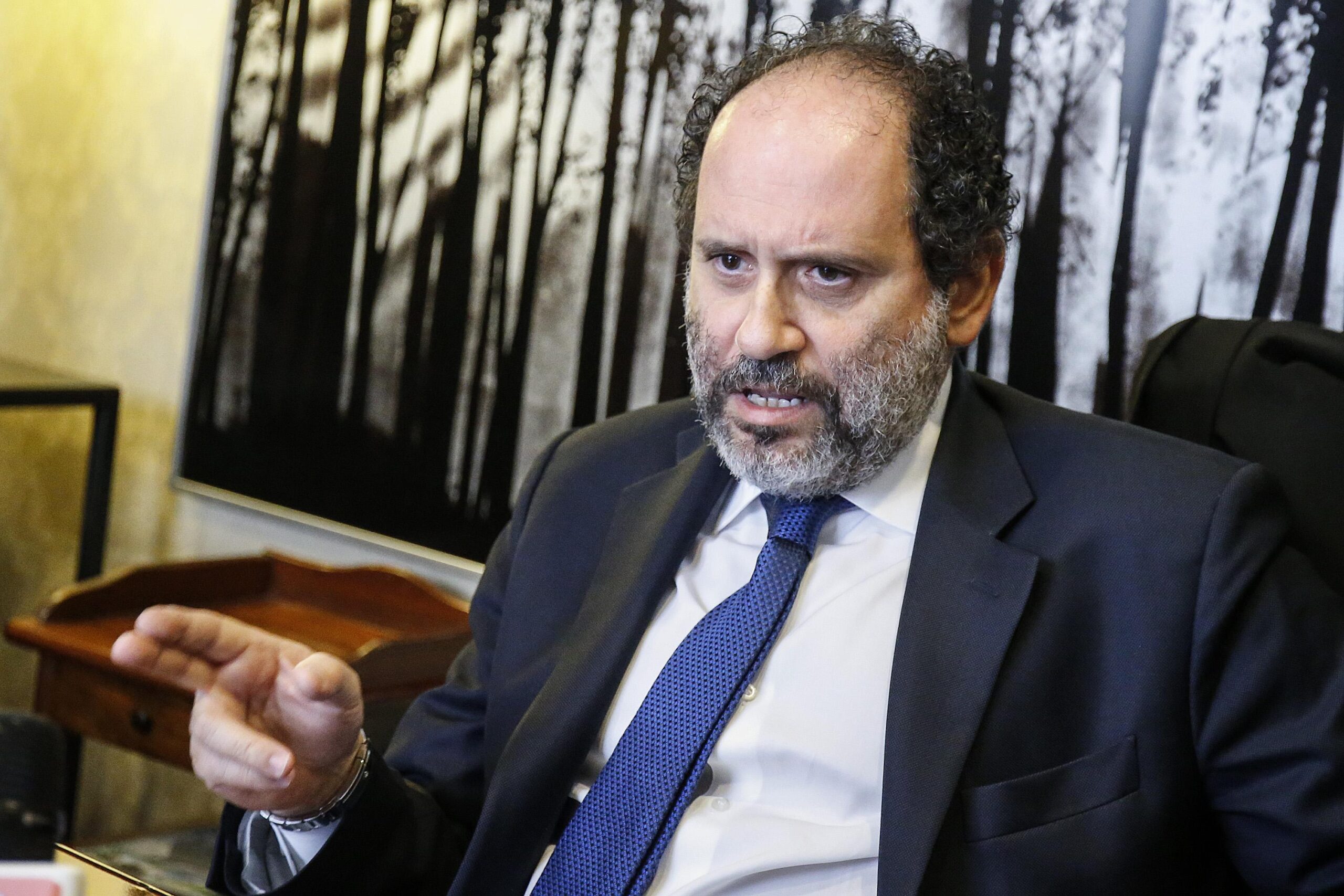 L'ex pubblico ministero, Antonio Ingroia durante una conferenza stampa sull'indagine a suo carico della procura di Palermo, Roma 21 marzo 2018. ANSA/FABIO FRUSTACI