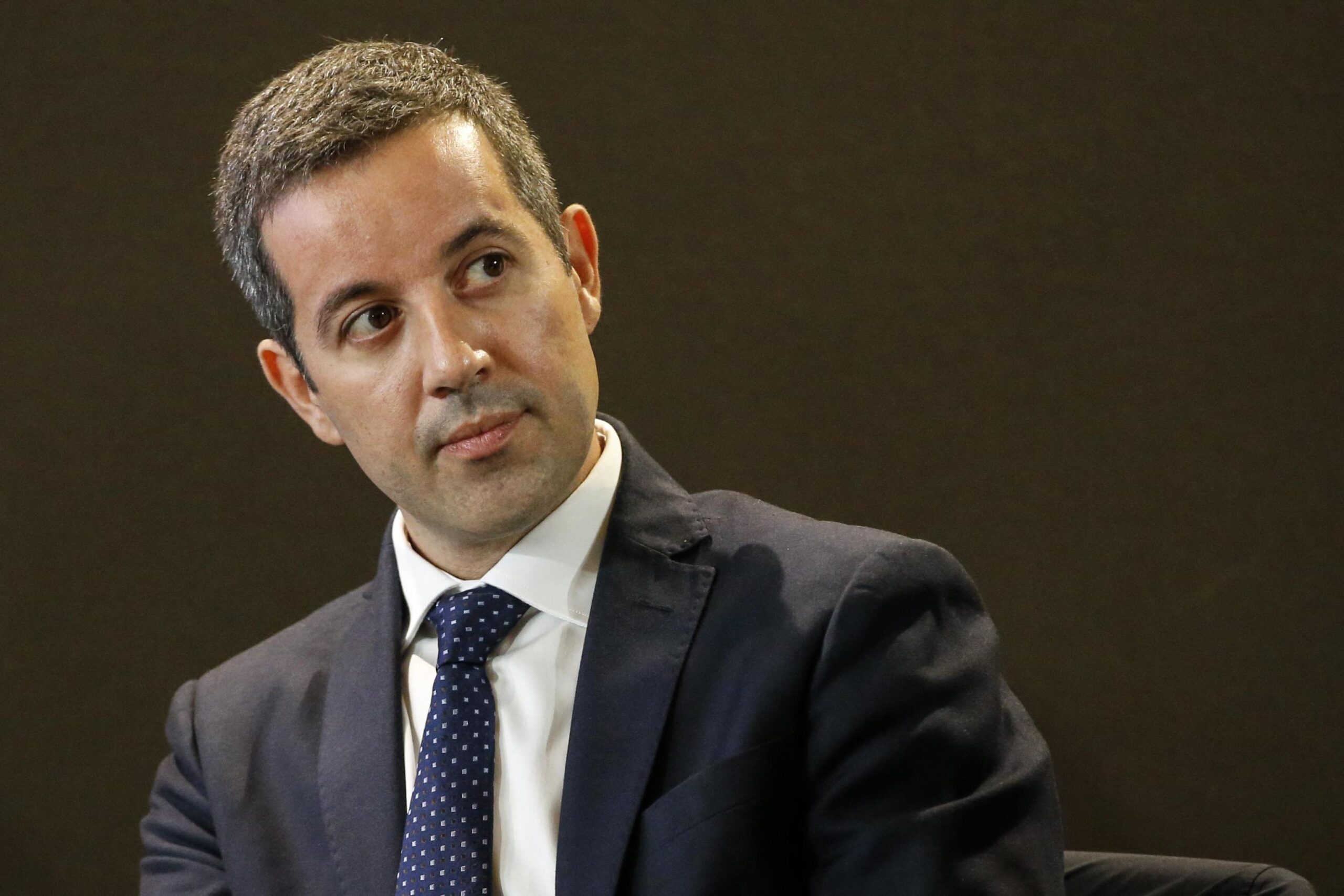 Marco Lombardo, assessore del Comune di  Bologna, durante la presentazione del progetto ''INPS per tutti'', Roma 14 ottobre 2019. ANSA/FABIO FRUSTACI