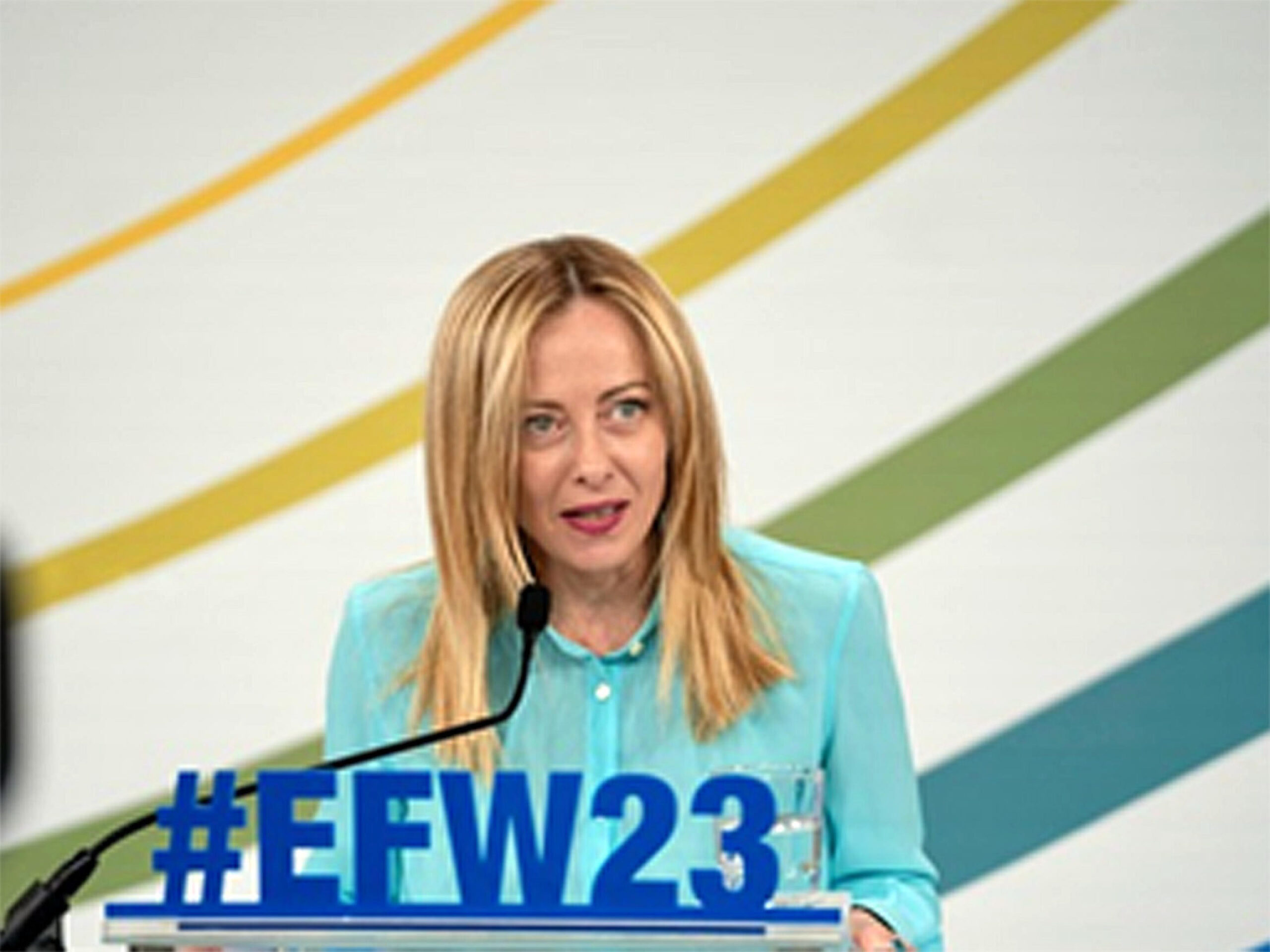La presidente del Consiglio, Giorgia Meloni, all'Europa Forum Wachau, in Bassa Austria, 24 giugno 2023. ANSA/ FILIPPO ATTILI - UFFICIO STAMPA ++HO - NO SALES EDITORIAL USE ONLY++ NPK++