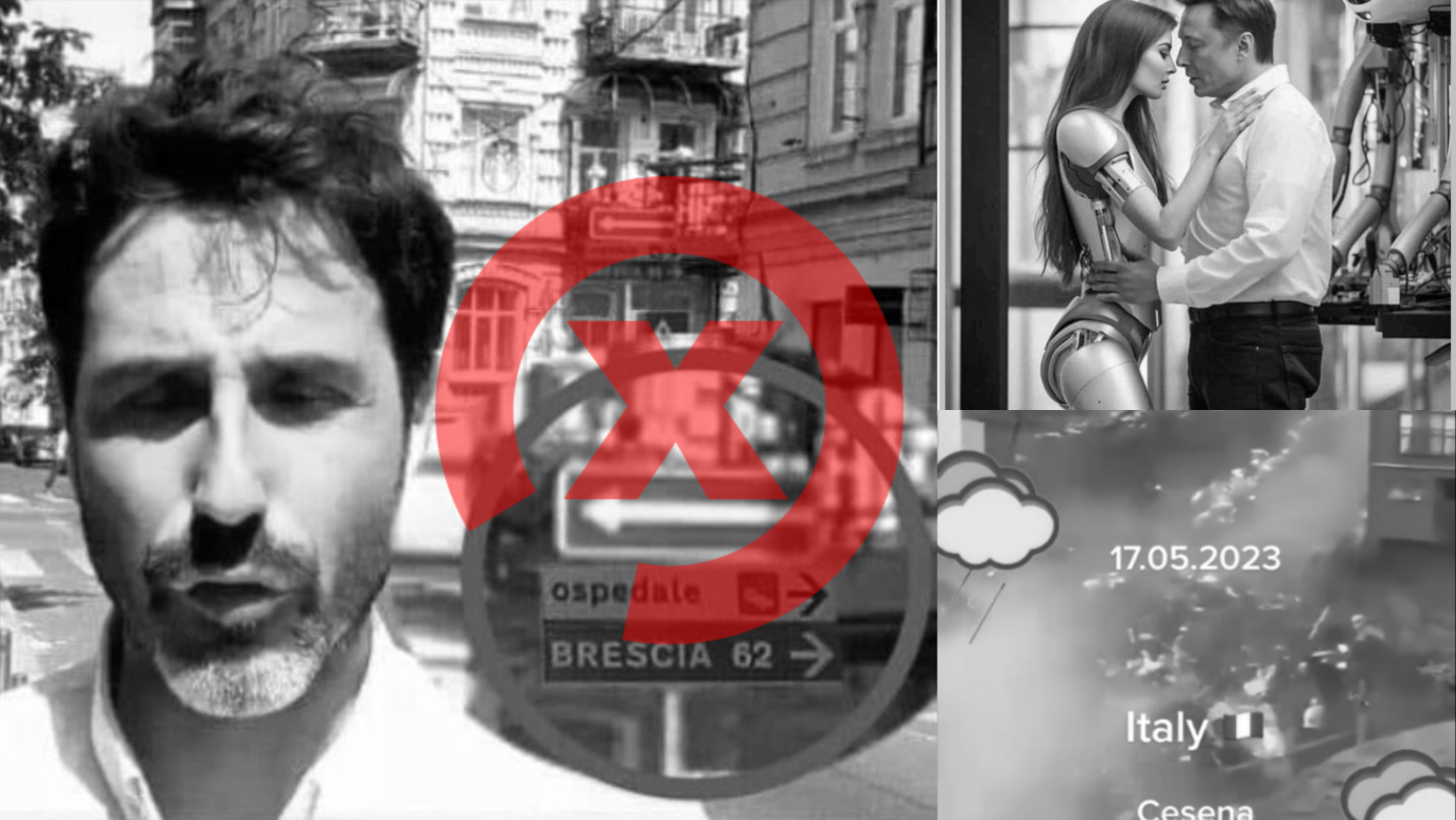 Dal fotomontaggio contro l’inviato Rai2 a Kiev ai falsi video sull’alluvione in Emilia Romagna – Le Fake News della settimana