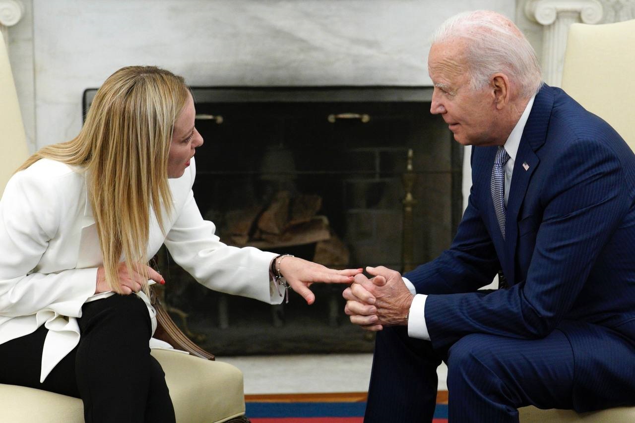 giorgia meloni joe biden casa bianca