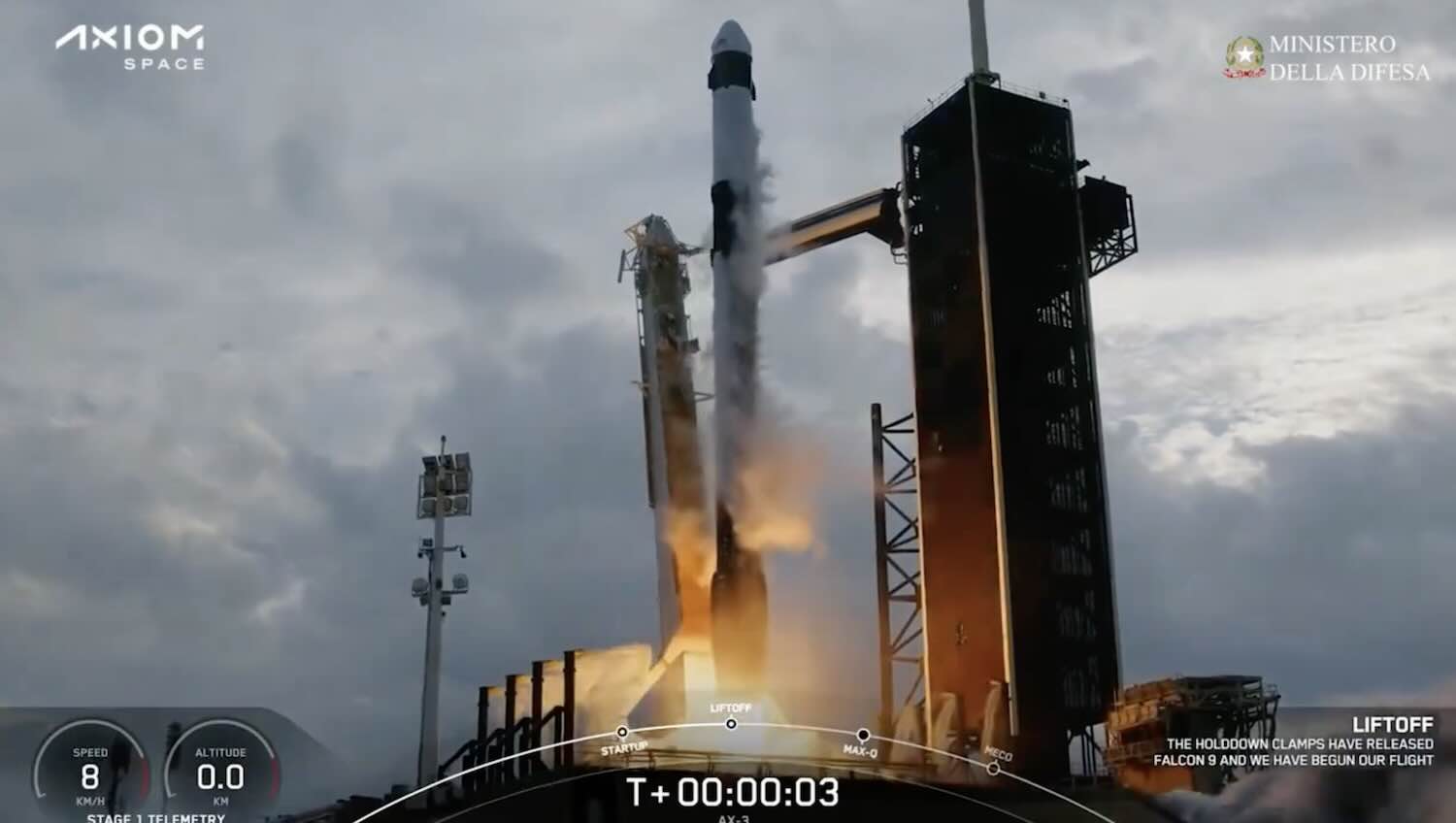 Partita la missione Axiom-3 con il colonnello Walter Villadei: è l’ottavo italiano in orbita – Il video