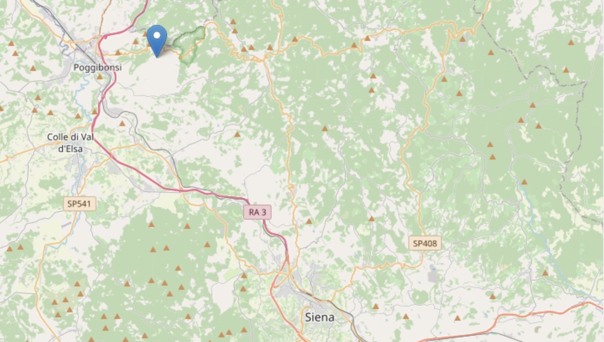 Terremoto in Toscana, scossa di magnitudo 3.4 a Poggibonsi