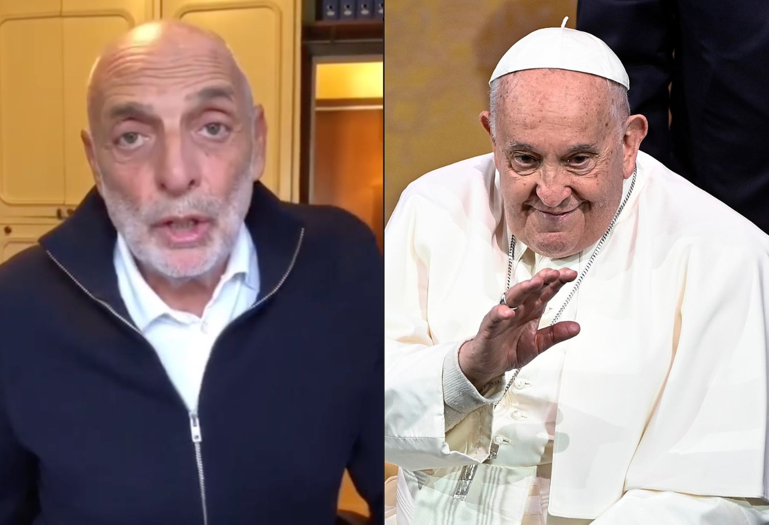 Paolo Brosio con Papa Francesco