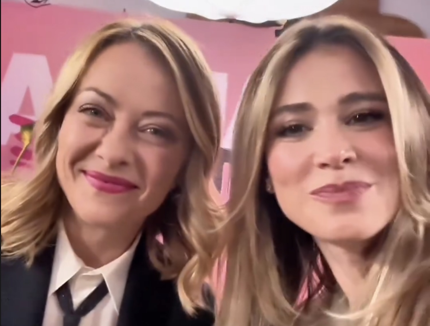 Giorgia Meloni con Diletta Leotta