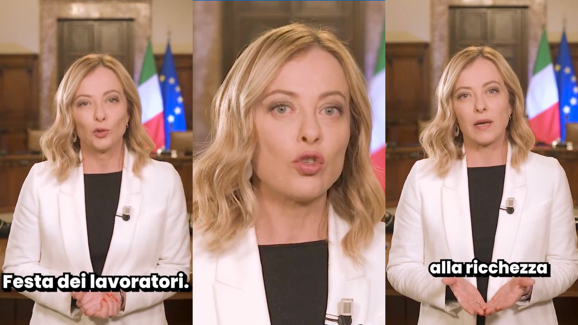 Il primo maggio di Giorgia Meloni con il nuovo decreto sul lavoro: «Abbiamo voluto festeggiare con i fatti» – Il video