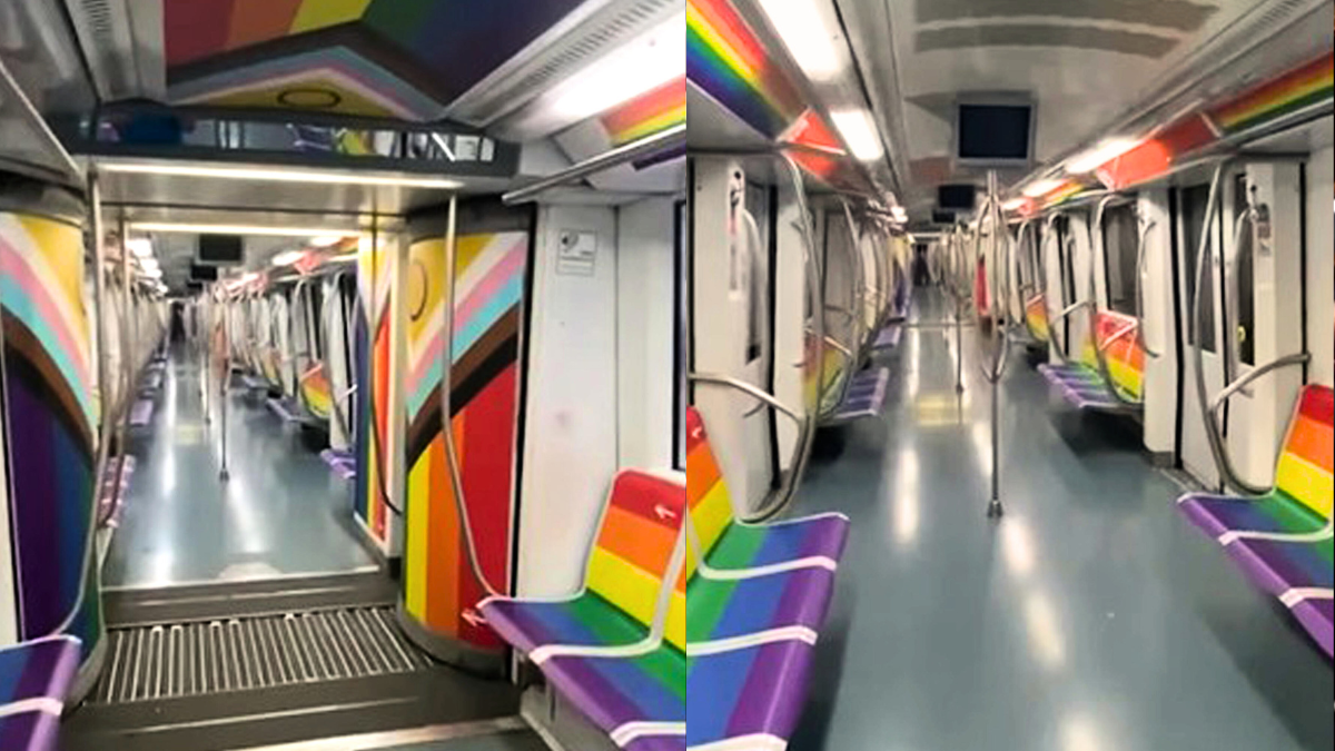Roma, la metro arcobaleno per il mese del Pride Lgbtqia+ agita i Pro Vita: «È propaganda» – Il video