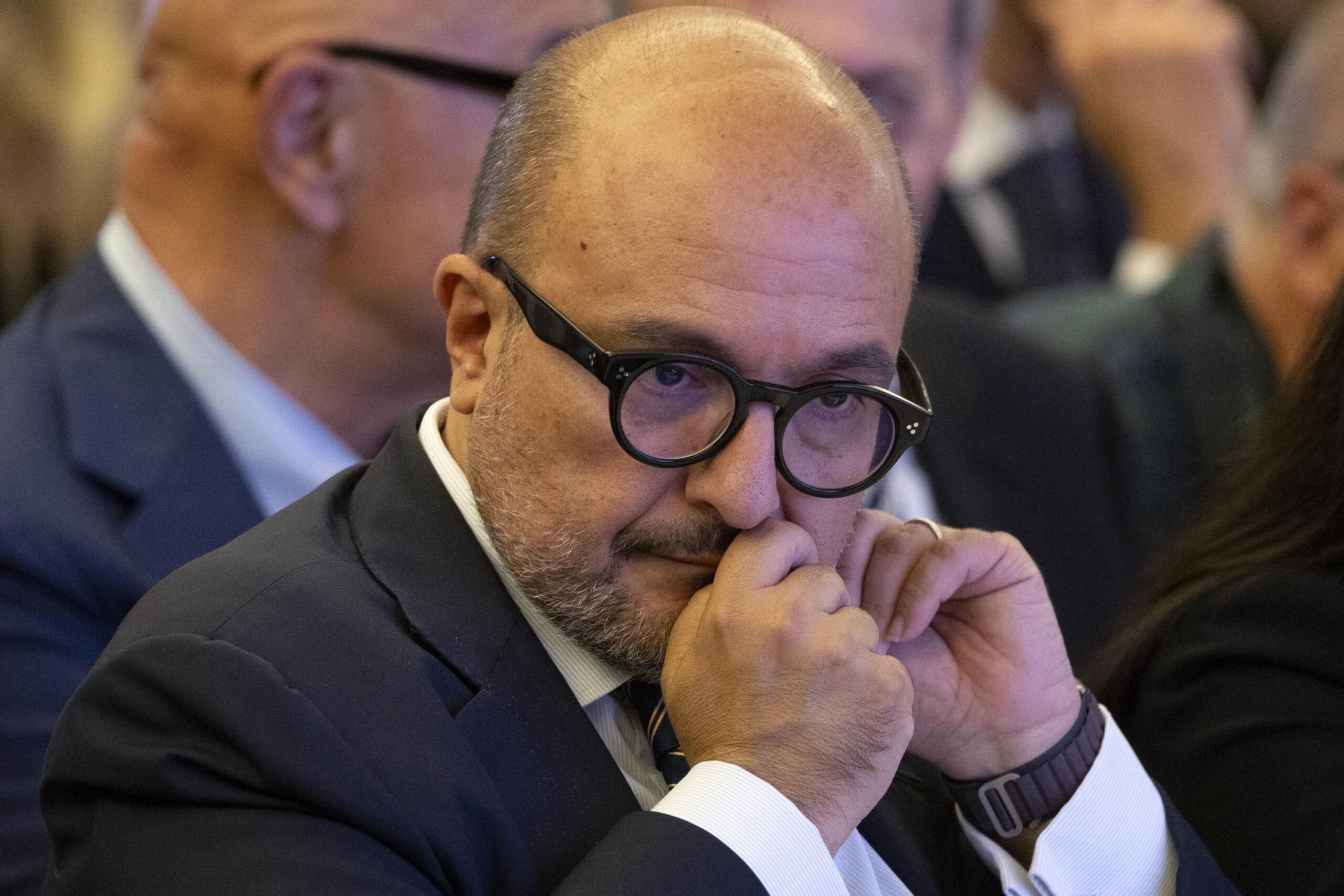 Il ministro della Cultura, Gennaro Sangiuliano, durante levento organizzato del Messaggero LItalia si trasforma-Una sfida Capitale, Roma, 26 giugno 2024.
ANSA/MASSIMO PERCOSSI