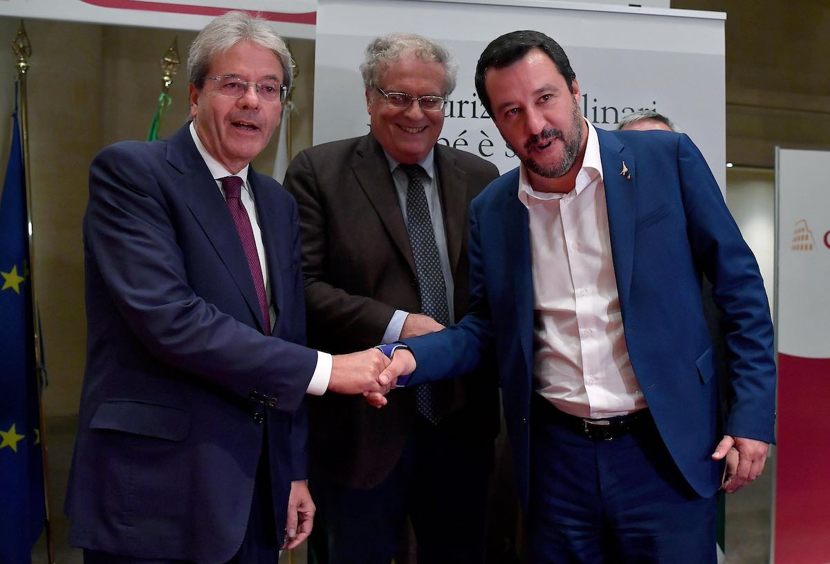 Paolo Gentiloni Matteo Salvini debito pubblico