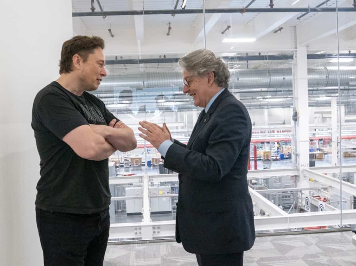 elon musk thierry breton siparietto social