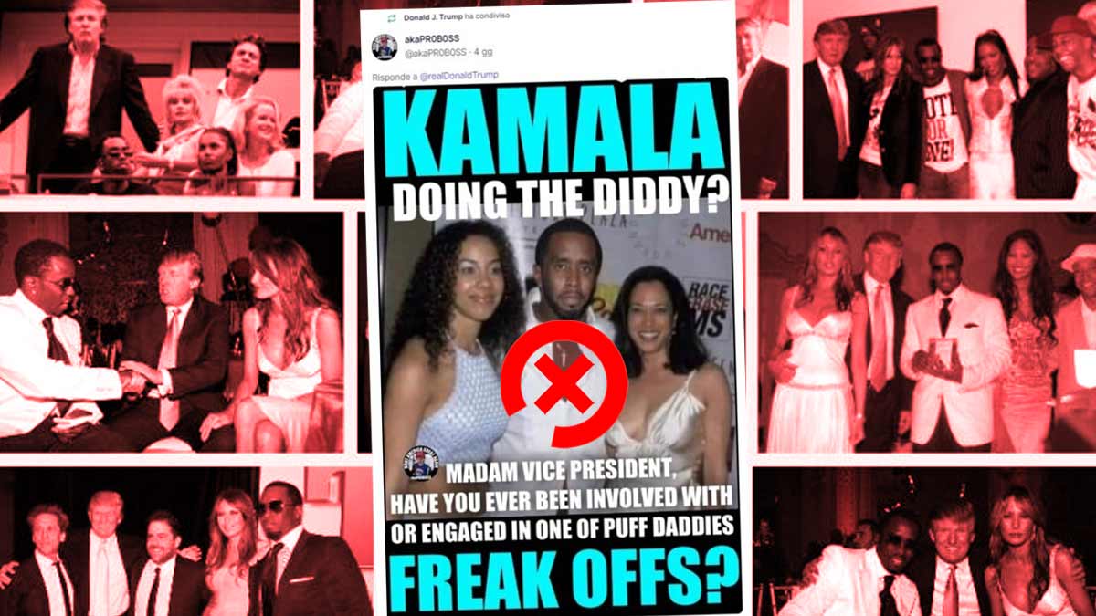 https://static.open.online/wp-content/uploads/2024/09/trump-fotomontaggio-kamala-harris-puff-daddy-diddy.jpg