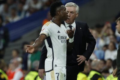 vinicius junior carlo ancelotti florentino perez pallone d'oro