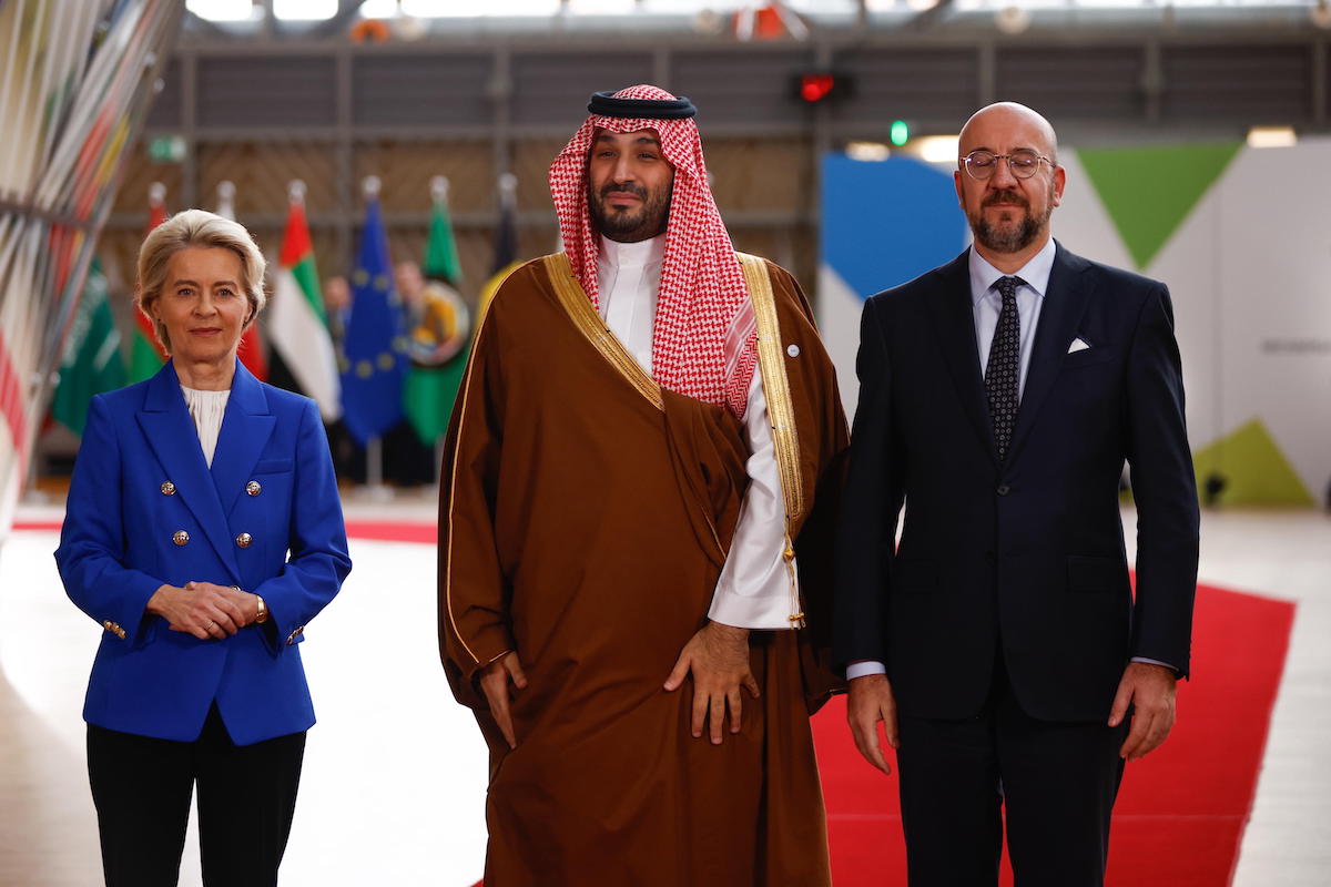 Von der Leyen bin Salman Michel Ue Golfo Arabia Saudita