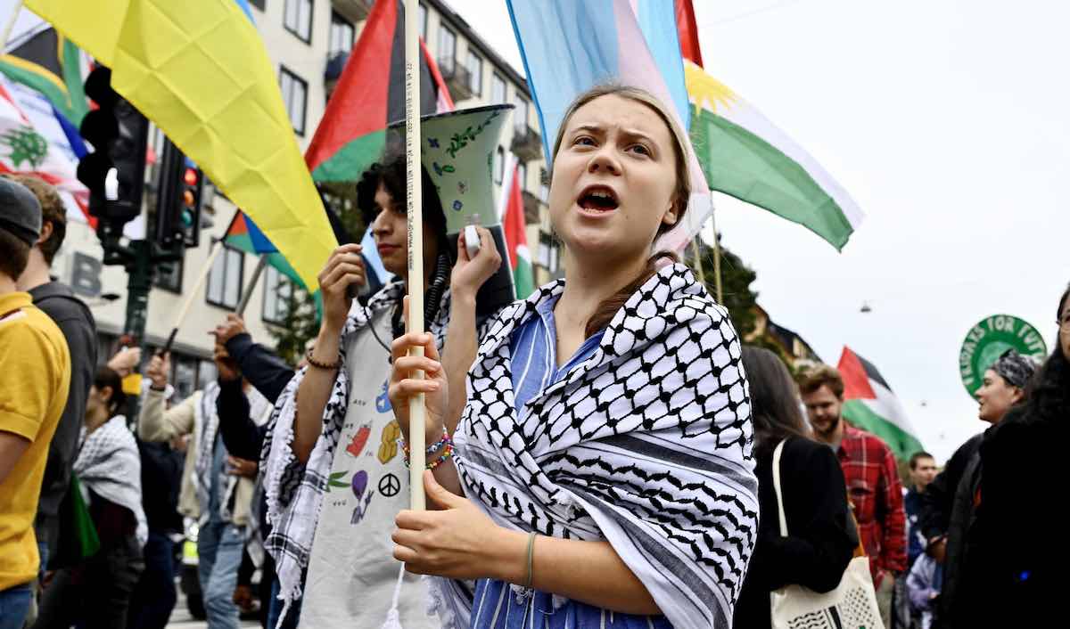 greta thunberg corteo fridays for future milano palestina